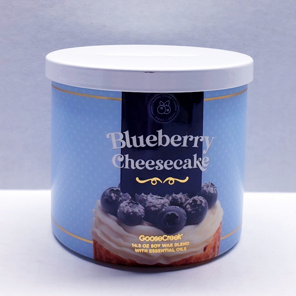 Goose Creek BLUEBERRY CHEESECAKE Large 3-Wick Scented Candle, 14.5 oz